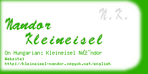 nandor kleineisel business card